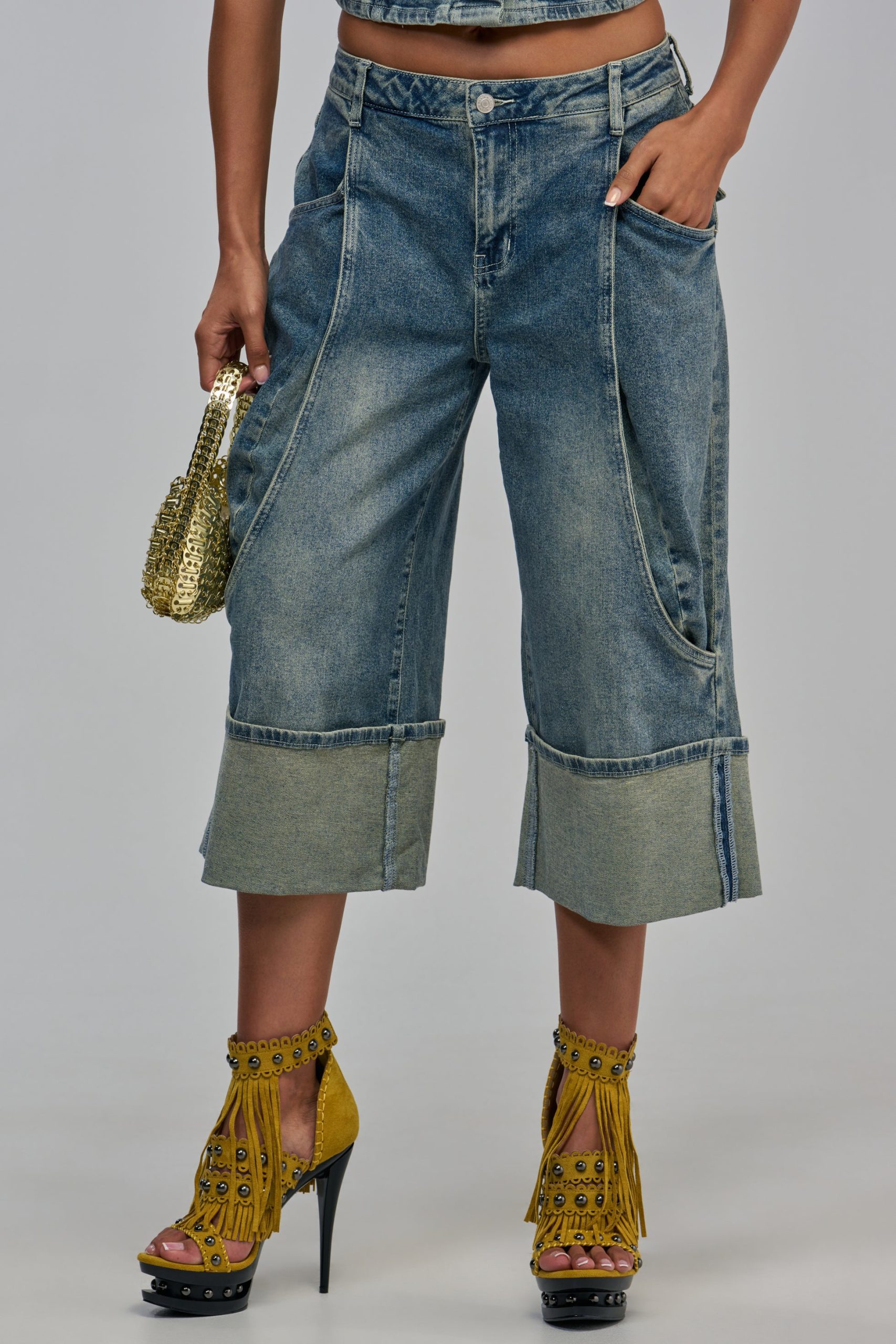 AUBERGINE DENIM CULOTTE - Image 6