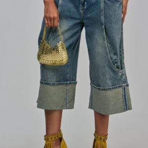 AUBERGINE DENIM CULOTTE