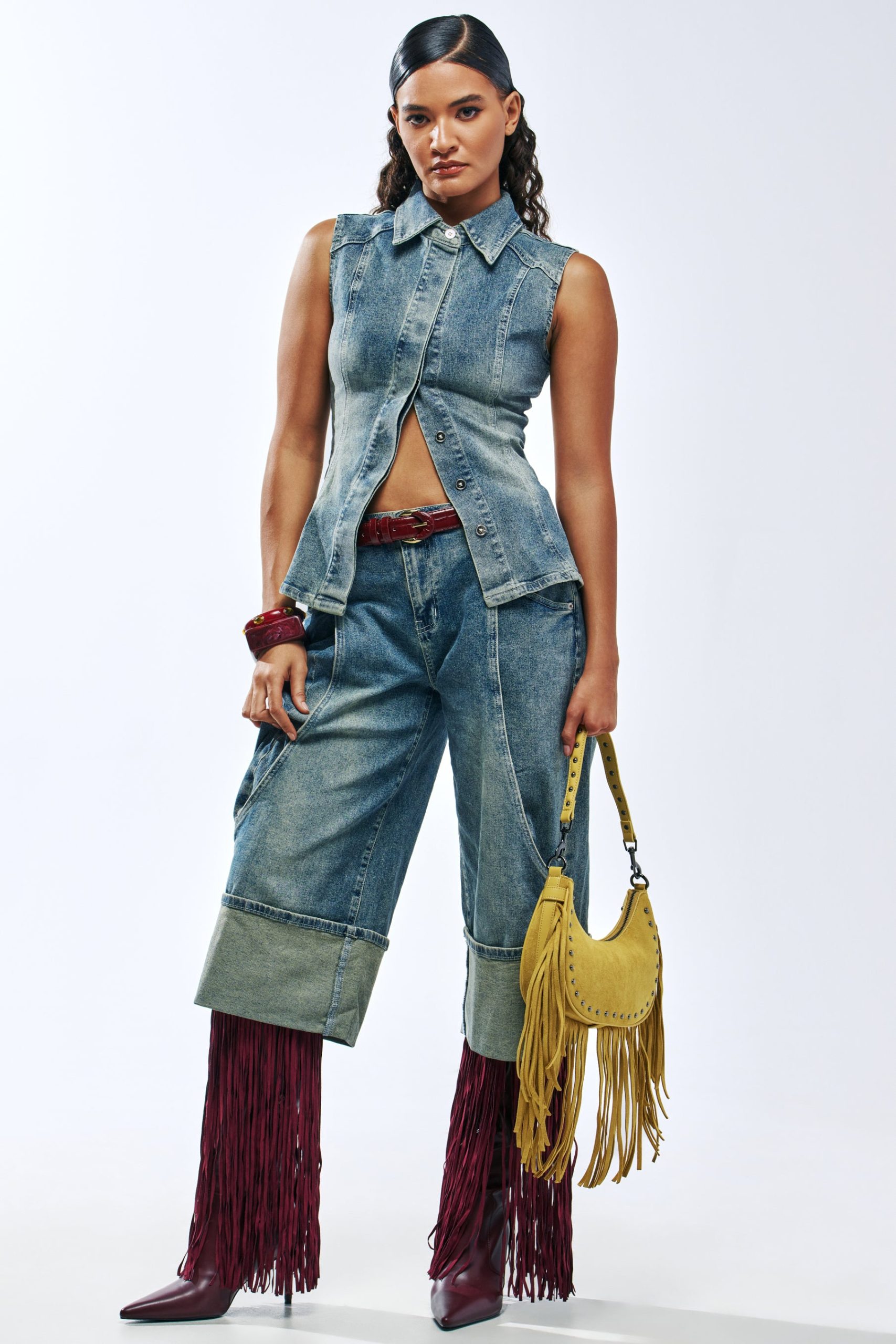 AUBERGINE DENIM CULOTTE - Image 8