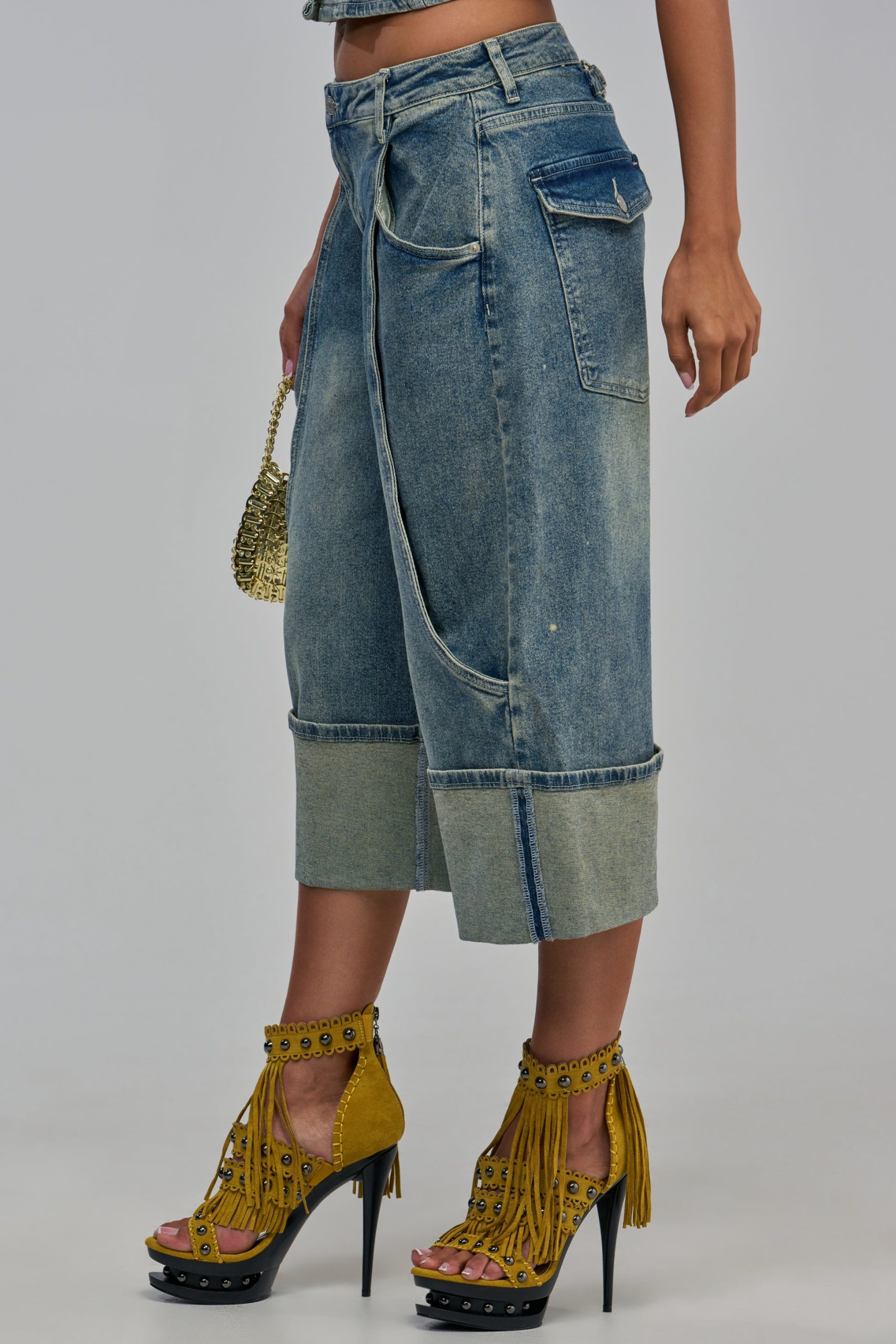 AUBERGINE DENIM CULOTTE - Image 10