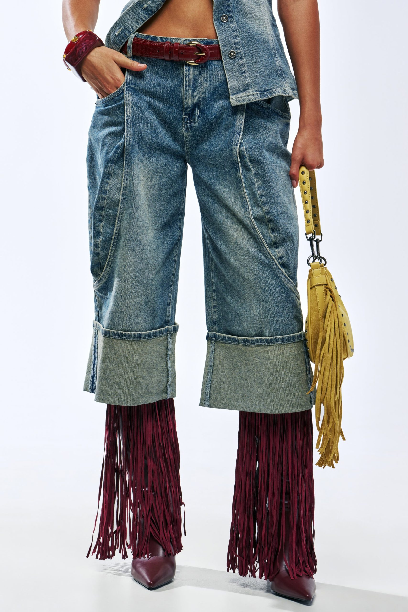 AUBERGINE DENIM CULOTTE - Image 7