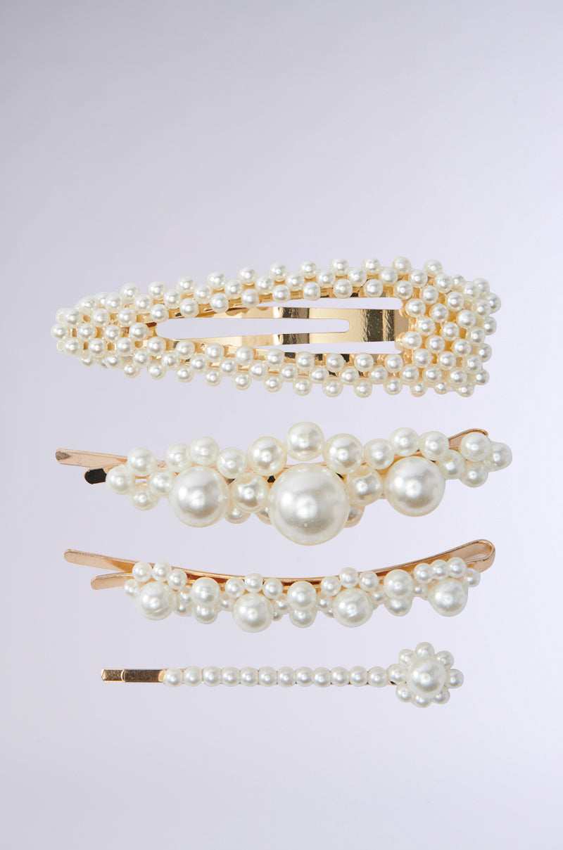 PEARLY THINGS IVORY HAIR CLIPS