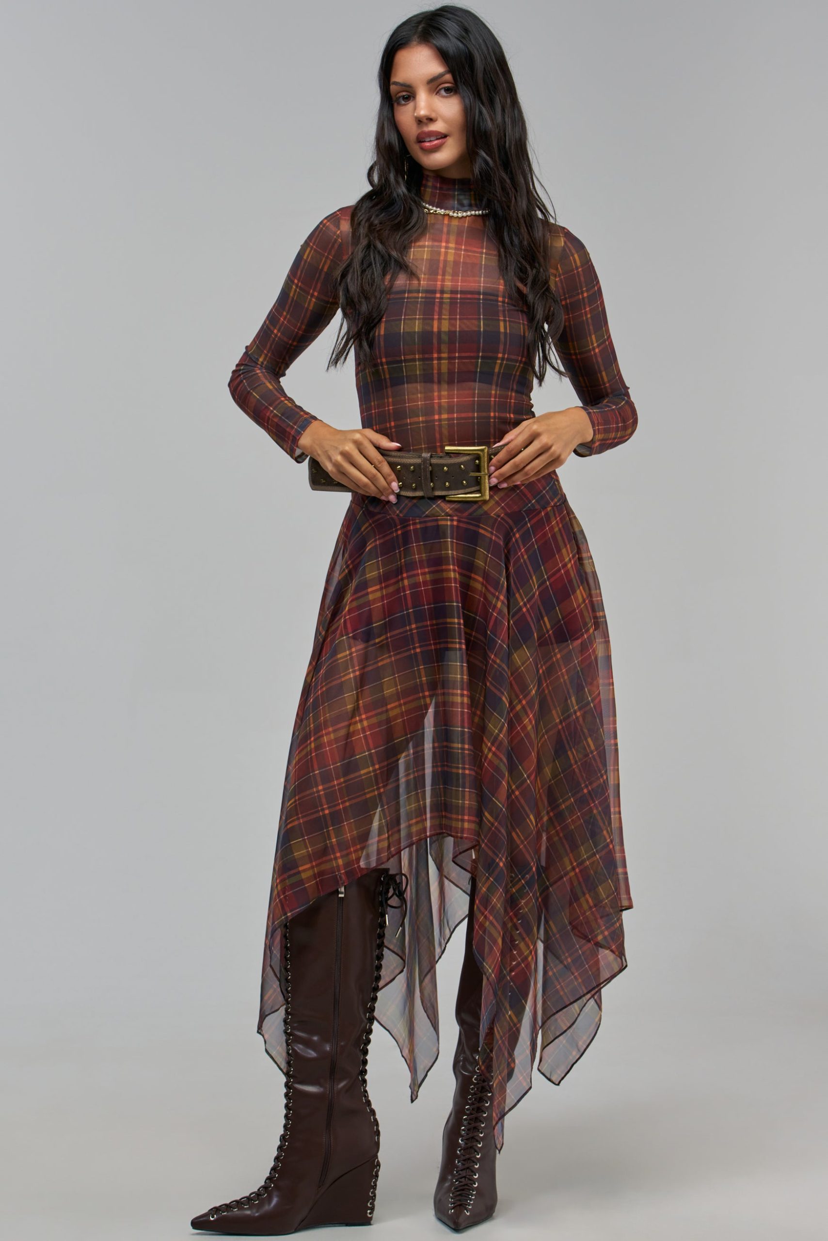 MIXED FEELINGS PLAID SKIRT - Image 5