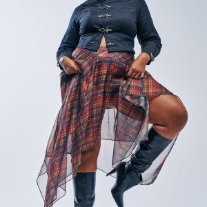 MIXED FEELINGS PLAID SKIRT