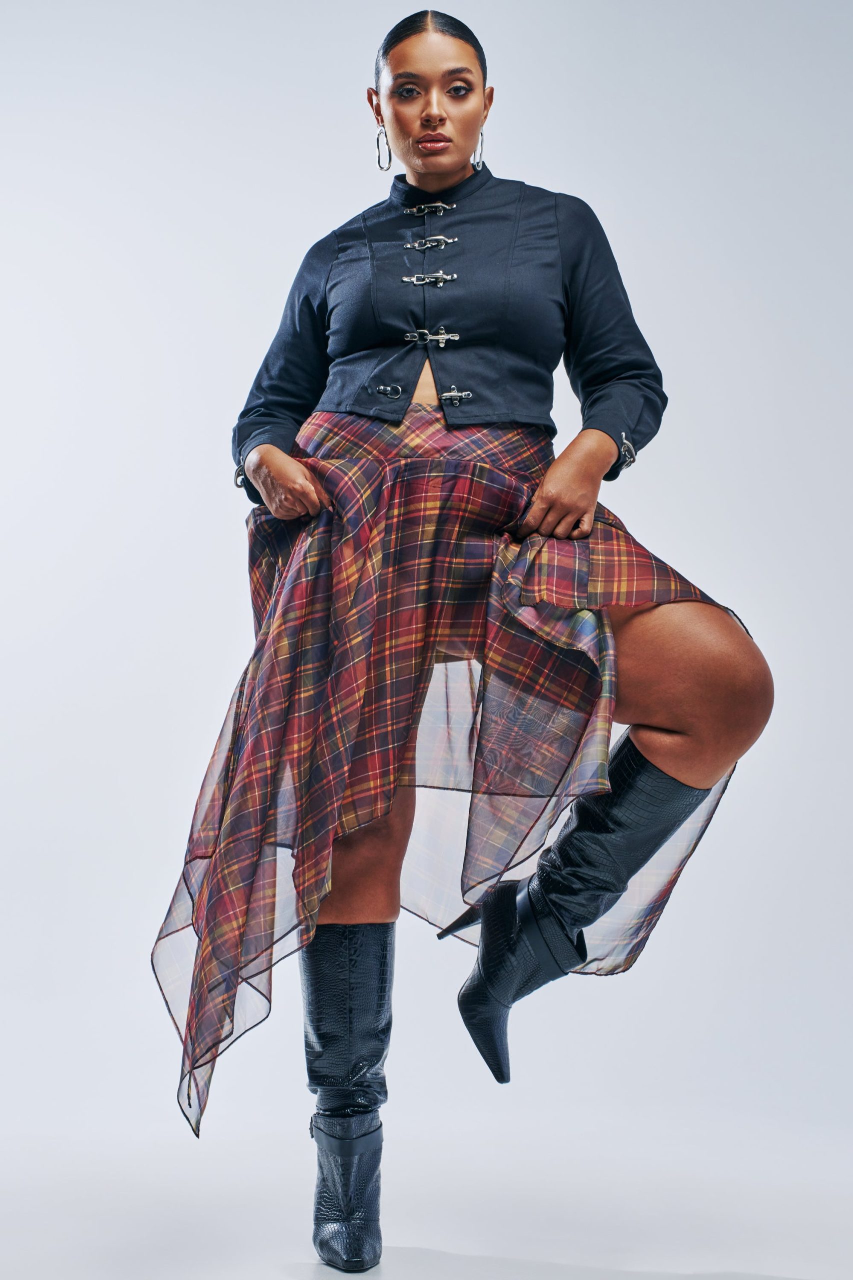 MIXED FEELINGS PLAID SKIRT