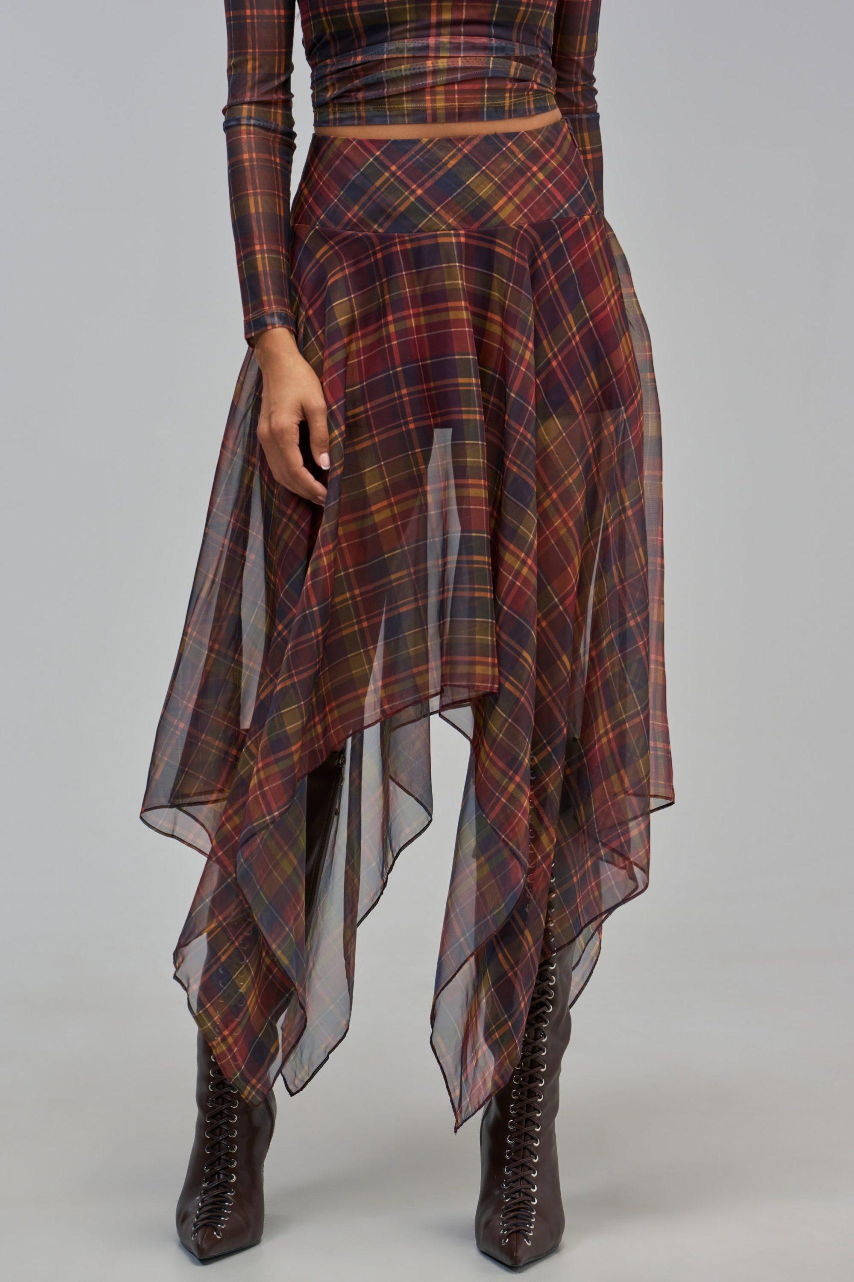 MIXED FEELINGS PLAID SKIRT - Image 6