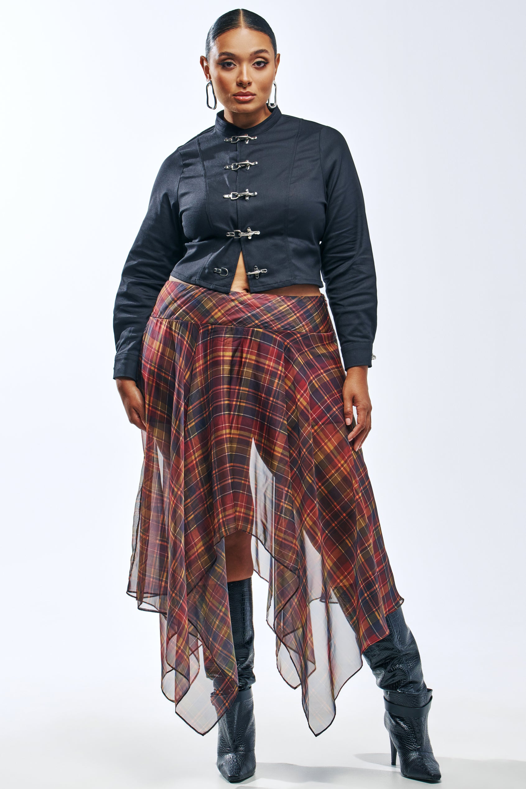 MIXED FEELINGS PLAID SKIRT - Image 7