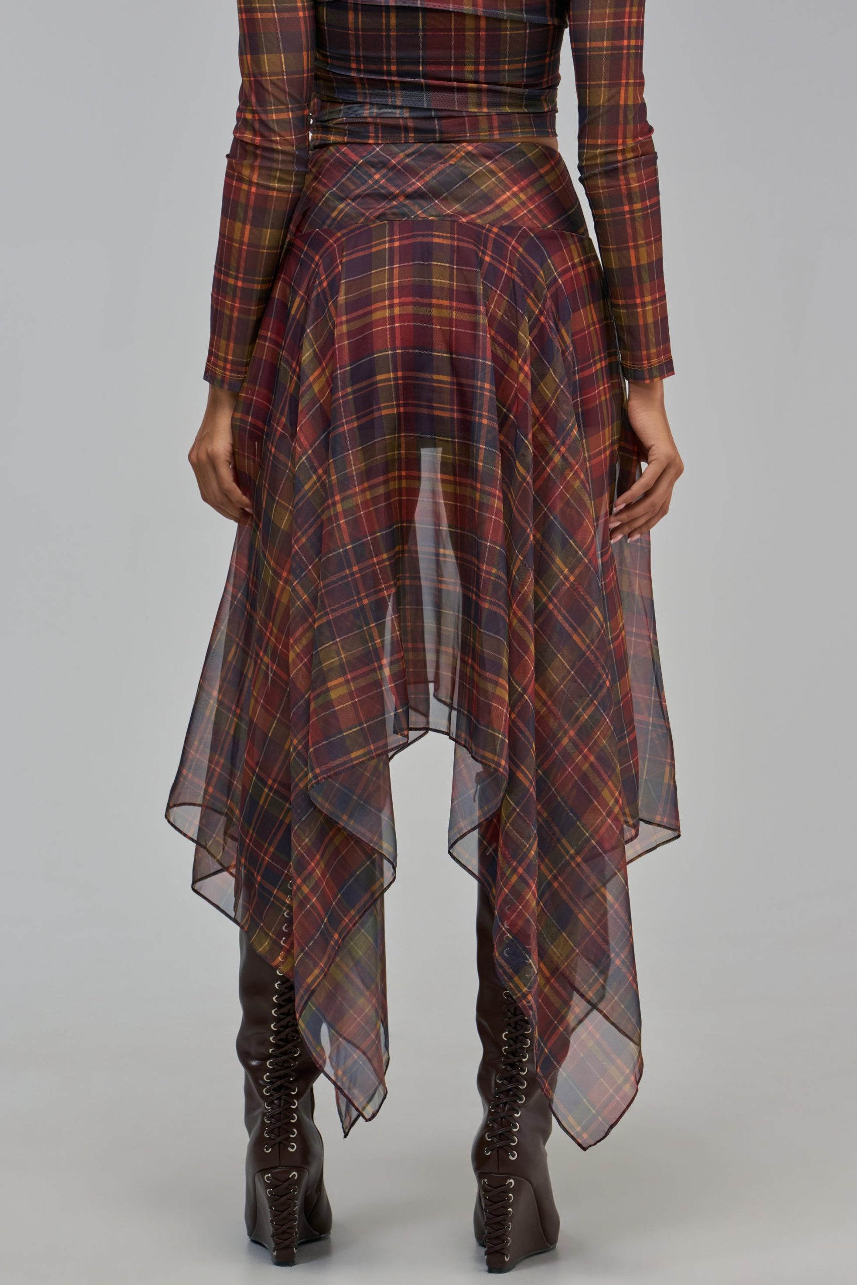 MIXED FEELINGS PLAID SKIRT - Image 2