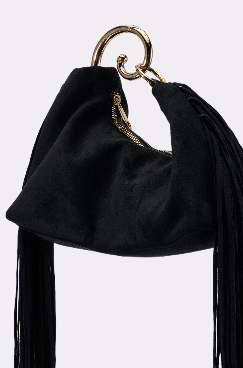 FRINGE FOR DAYS SUEDE BAG