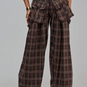 PLAID PRINCESS CARGO TROUSER