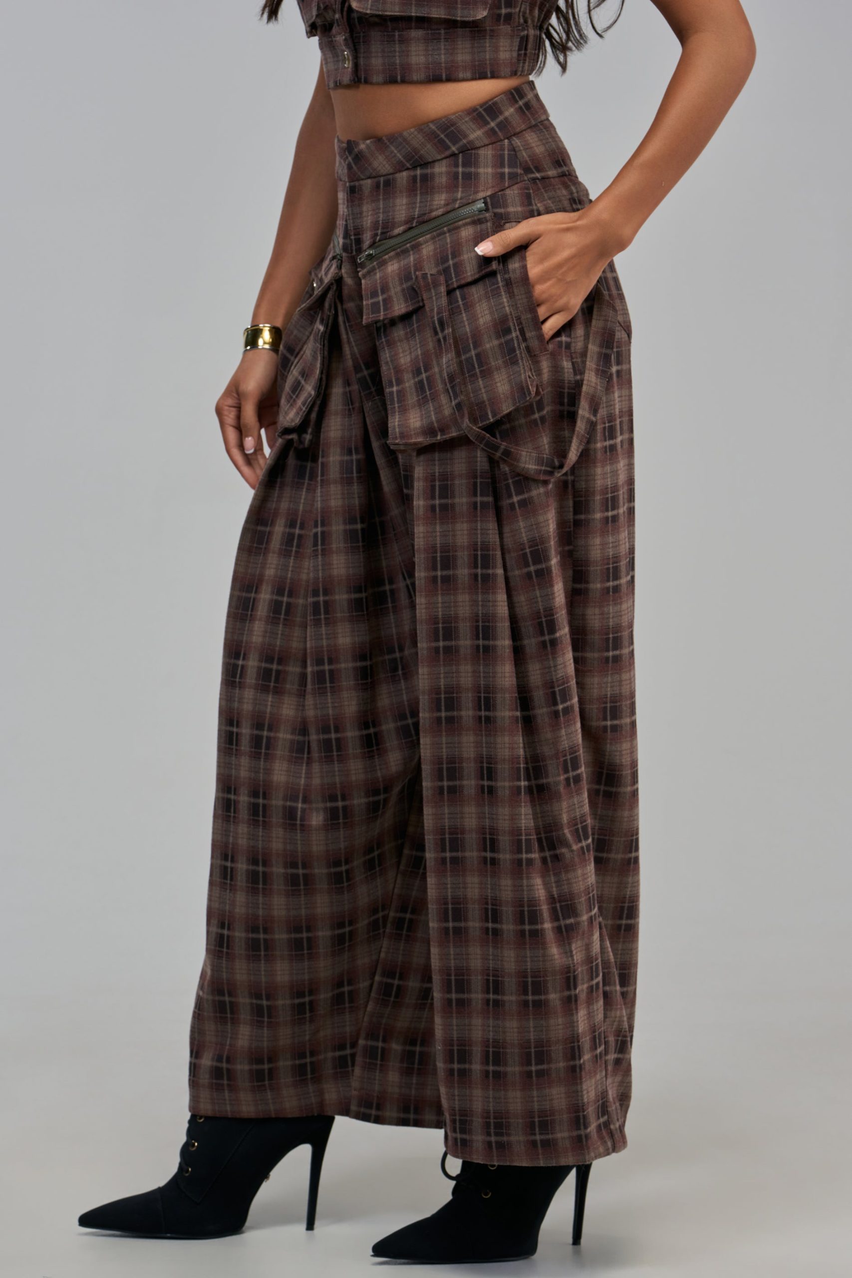 PLAID PRINCESS CARGO TROUSER - Image 2