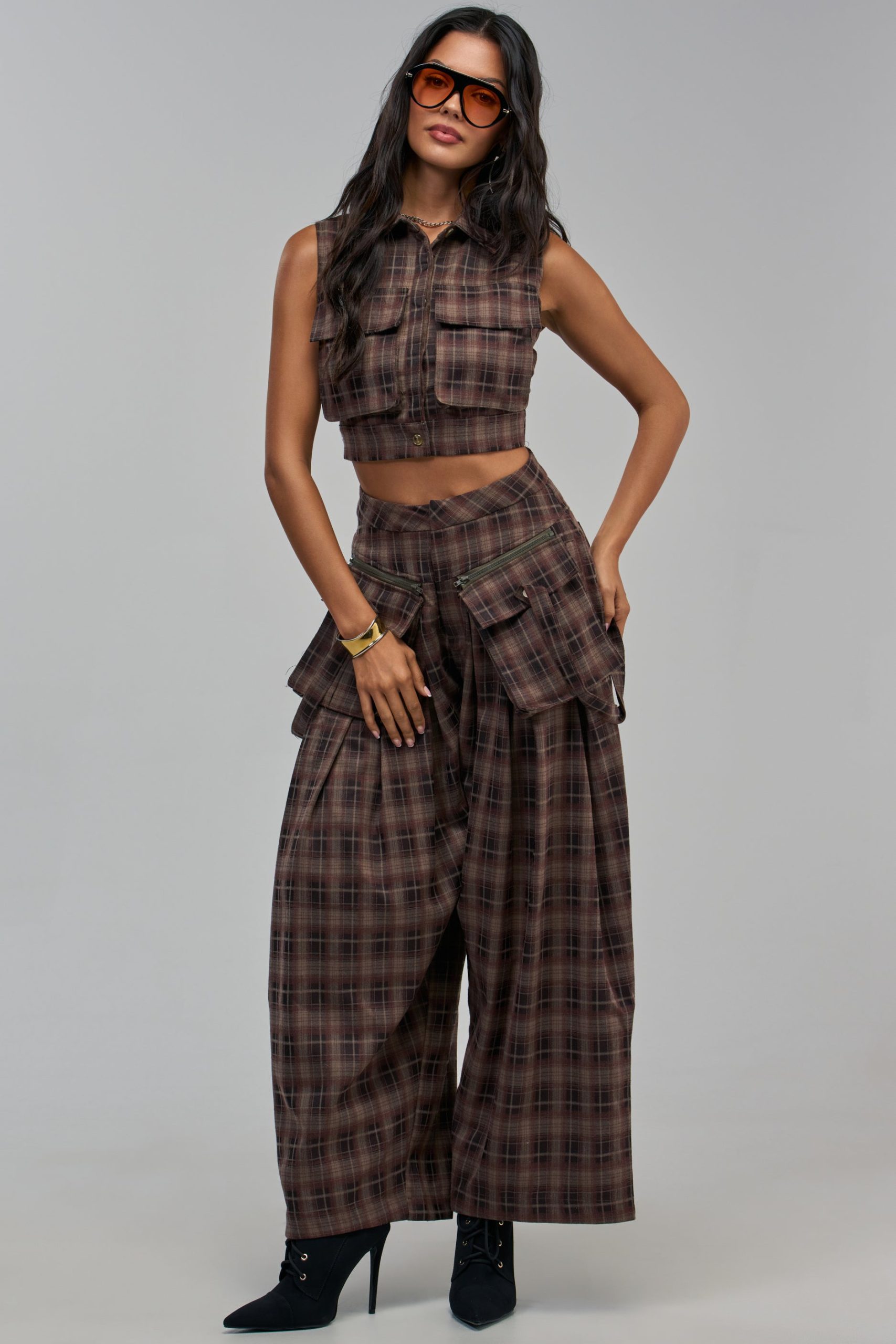 PLAID PRINCESS CARGO TROUSER - Image 12