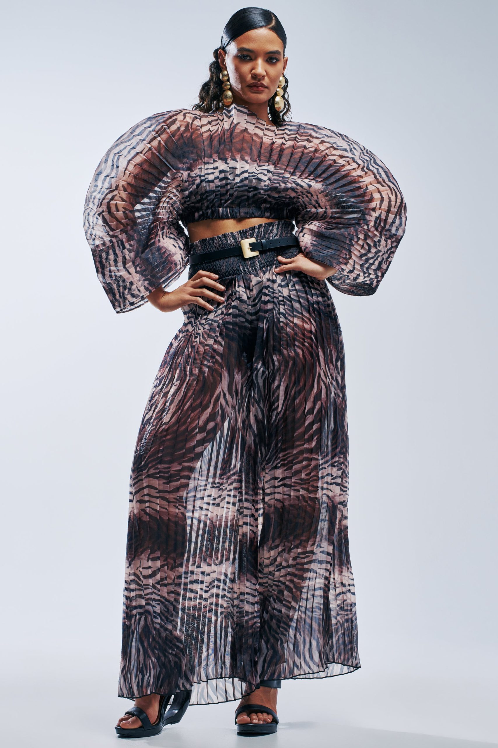 ANIMAL PRINT CHIFFON PANT - Image 9