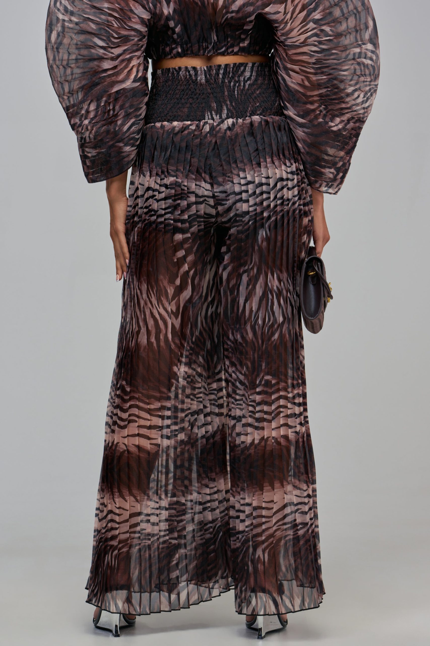 ANIMAL PRINT CHIFFON PANT