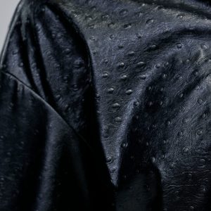 TOO GOOD FOR YOU FAUX OSTRICH LEATHER BUTTON DOWN
