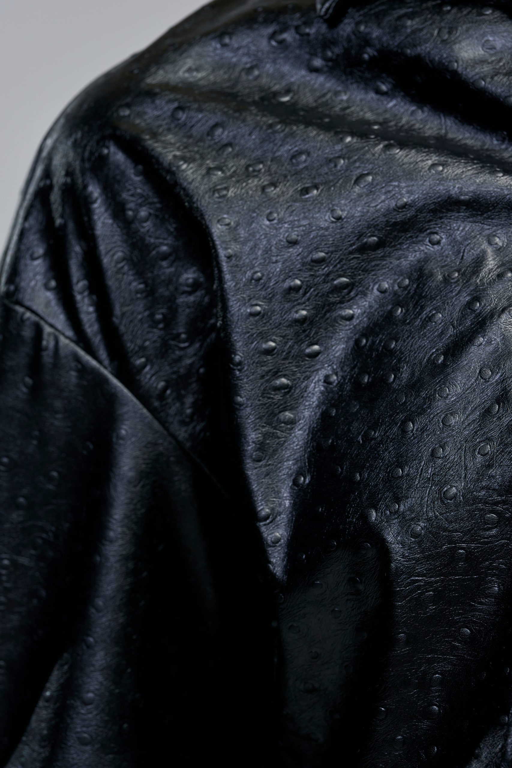 TOO GOOD FOR YOU FAUX OSTRICH LEATHER BUTTON DOWN