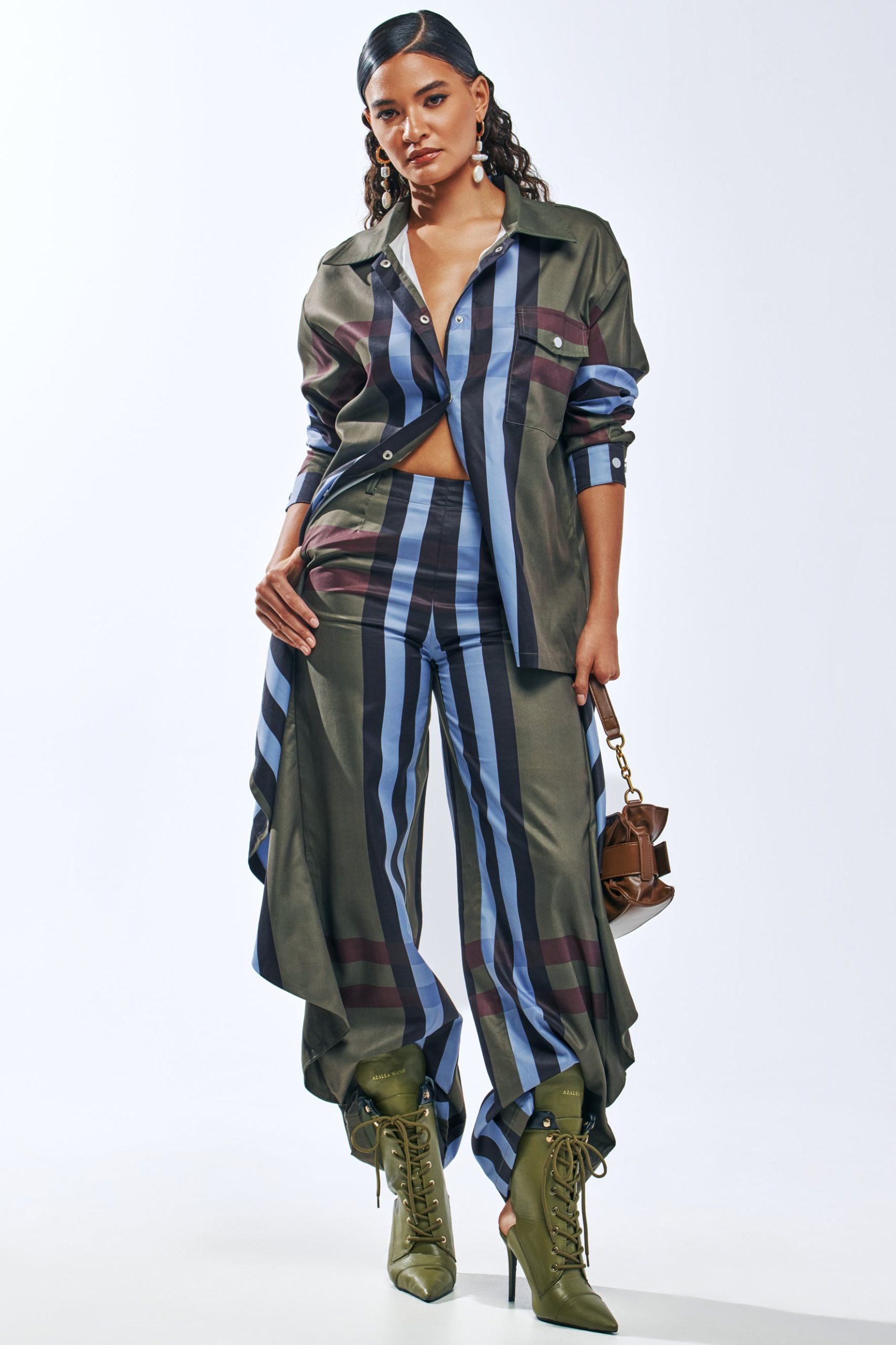 LUXURY LIFE PLAID TROUSER IN GREEN - Image 3