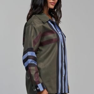 LUXURY LIFE PLAID BUTTON DOWN IN GREEN