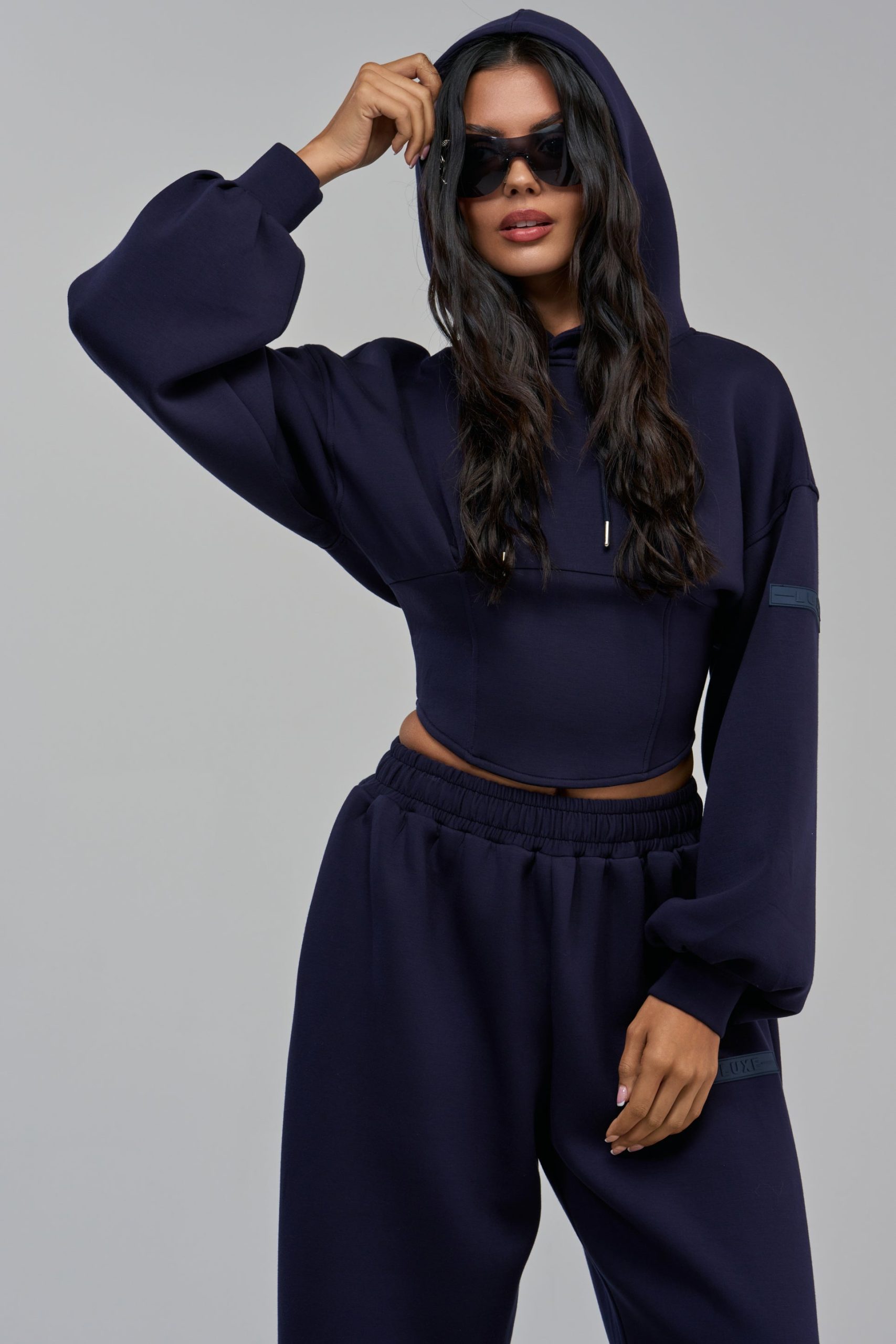 LUXE MIDNIGHT SCULPT HOODIE - Image 2