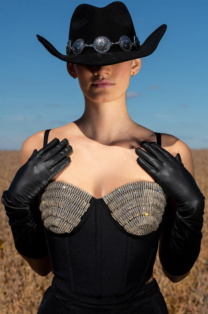 ROWDY WESTERN EMBELLISHED COWBOY HAT - Image 2