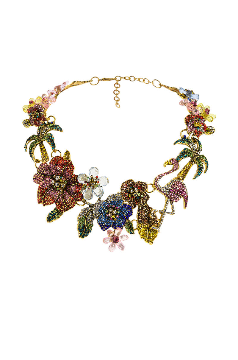 FLOWER STATEMENT NECKLACE