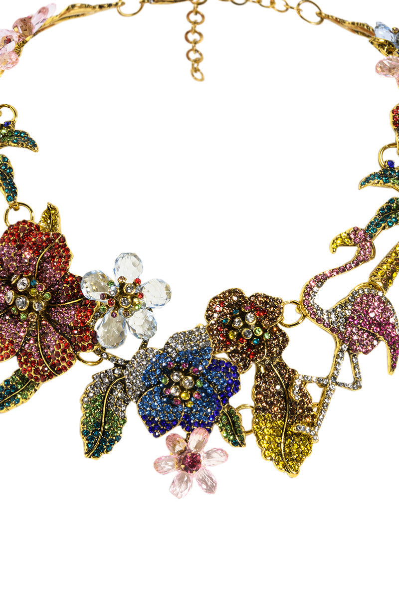 FLOWER STATEMENT NECKLACE - Image 2