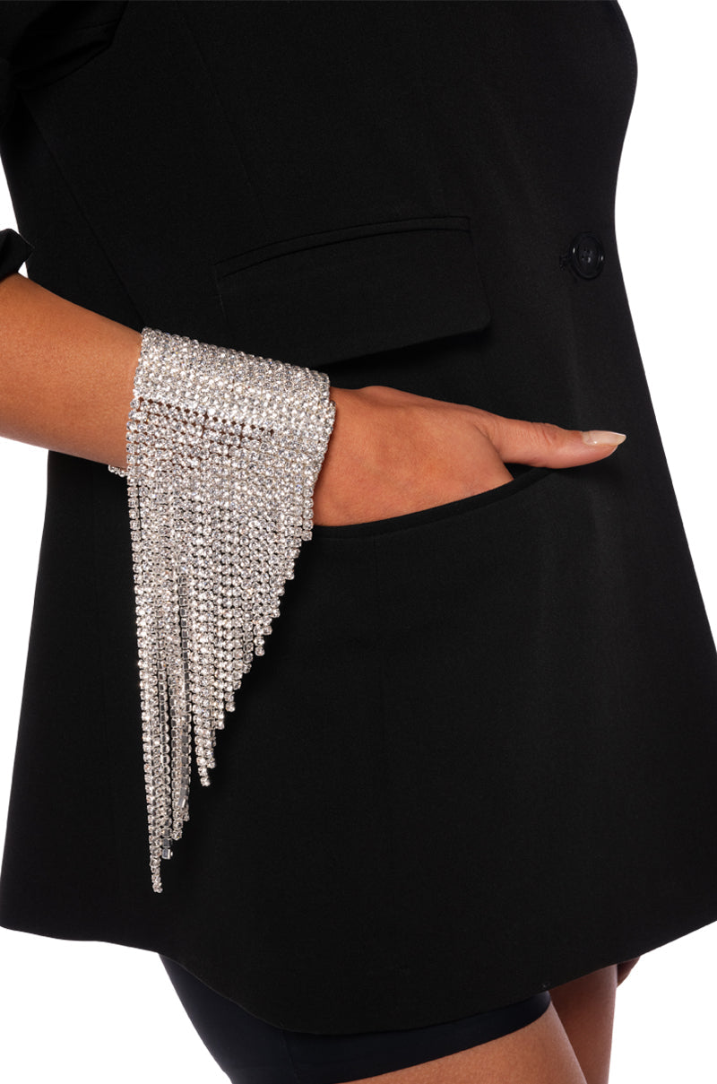 WATCH ME SHINE WATERFALL CUFF IN SILVER